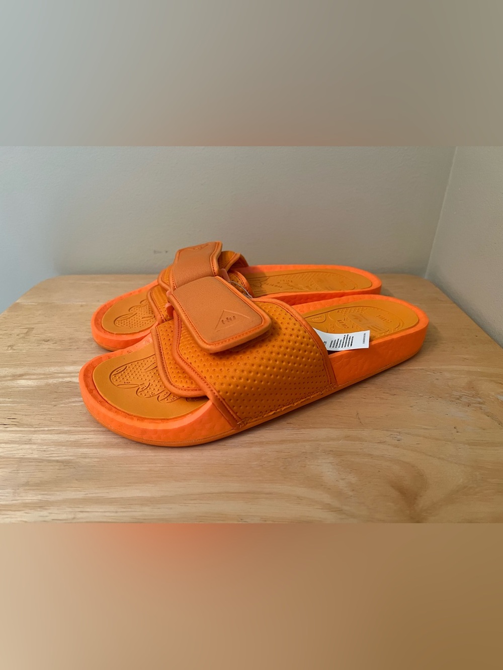 Adidas Pharrell Chancletas Hu Slide US 8 Orange Boost FV7261